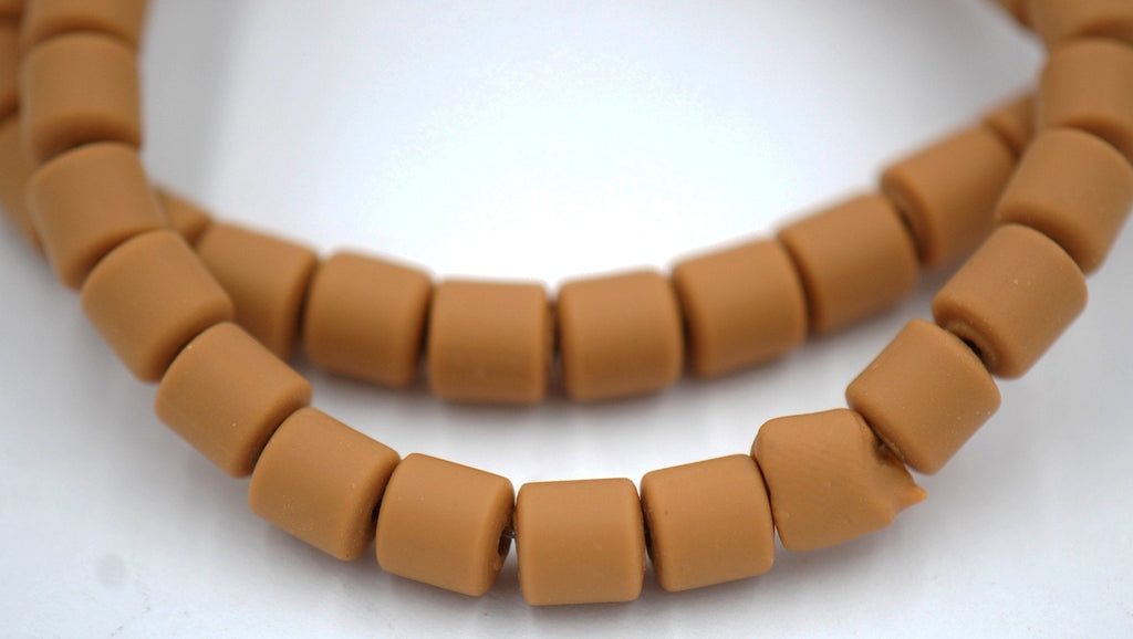 Column Handmade Polymer Clay Bead Spacers,  Assorted Color, FULL STRAND