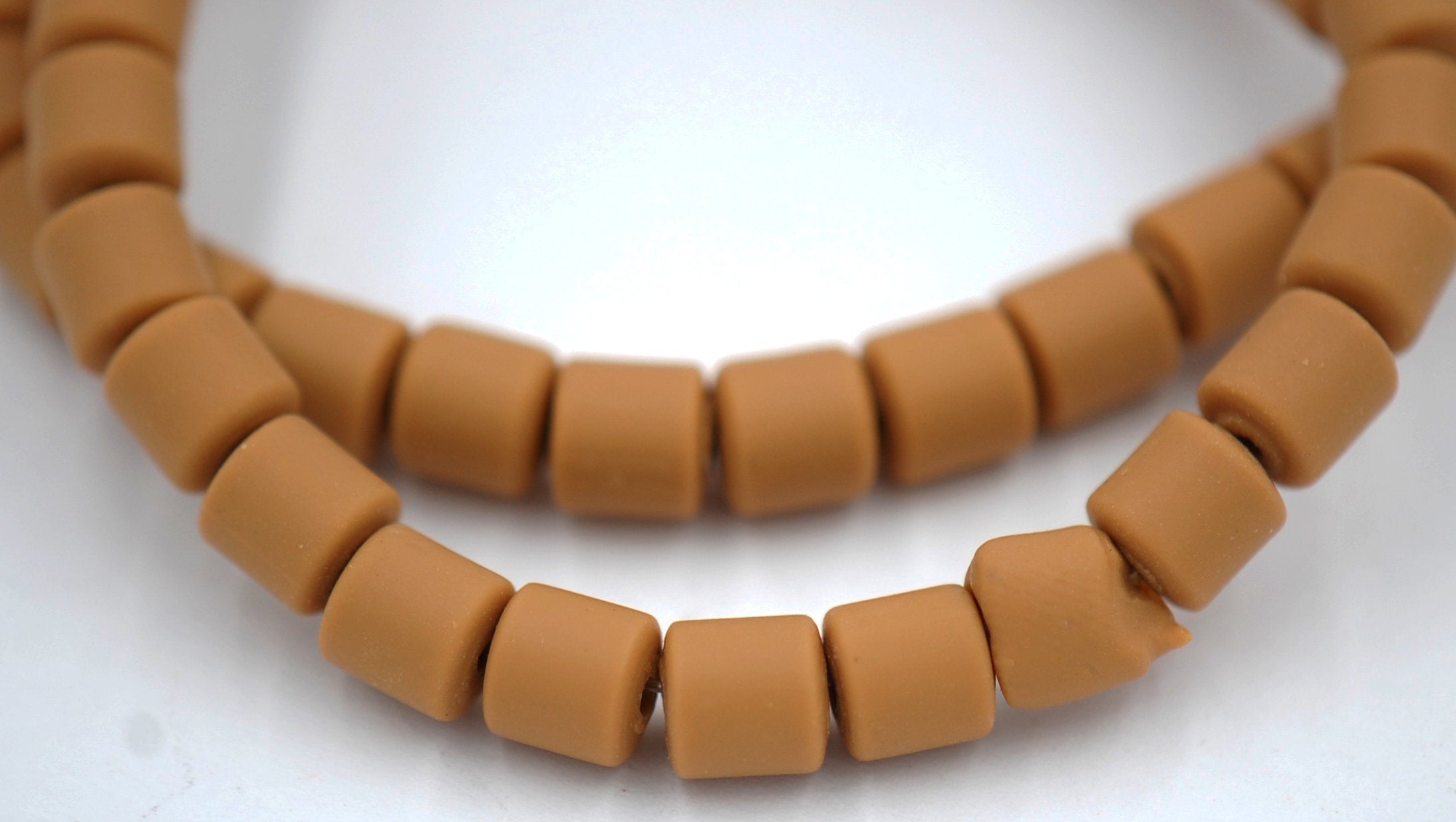 Column Handmade Polymer Clay Bead Spacers,  Assorted Color, FULL STRAND