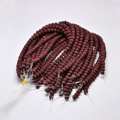 8mm Red Brown Lava Rock Round Stone Beads -15.5 inch strand