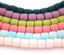 Column Handmade Polymer Clay Bead Spacers, Pastel Bright Assorted Color, FULL STRAND