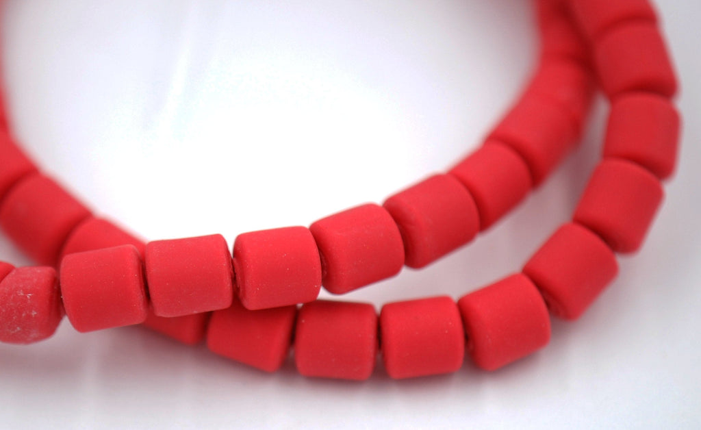 Column Handmade Polymer Clay Bead Spacers,  Assorted Color, FULL STRAND