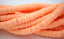 Flat Round Handmade Polymer Clay Bead Spacers  Sherbert Orange, 6x1mm