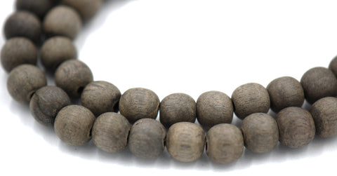 Greywood Natural Unwaxed 8mm Unfinished Round Wood Beads -16 inch strand