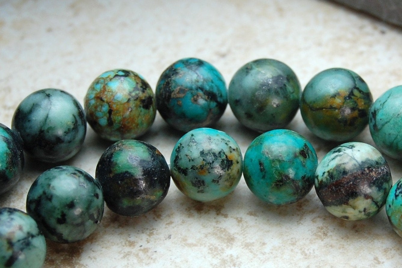 African Turquoise Jasper 4mm 6mm 8mm 10mm 12mm round beads -15.5