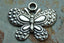 Butterfly Charms -8pcs Oxidized Silver Tone Base Metal 24x20mm antique silver color