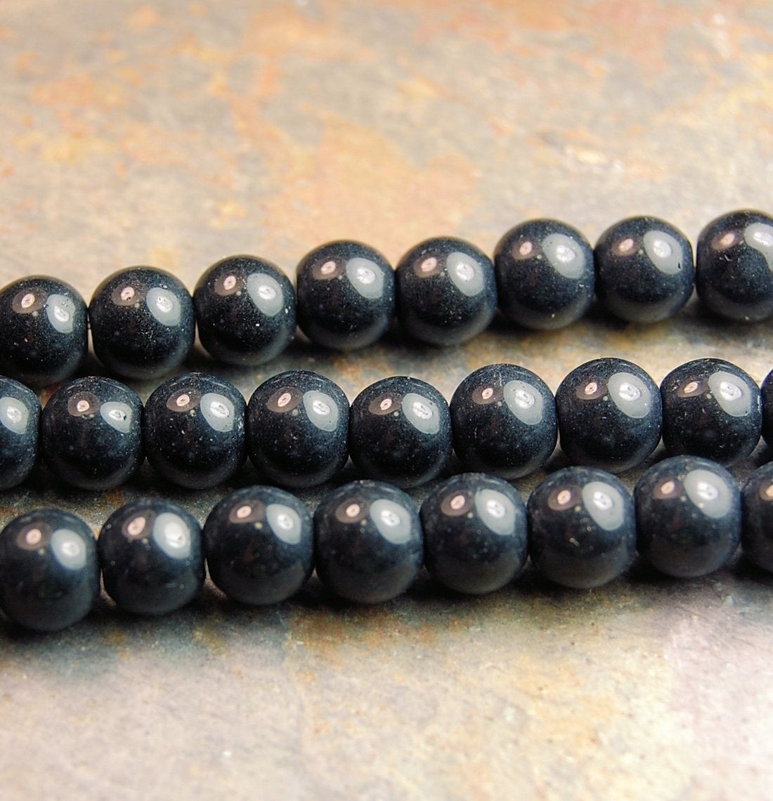 Black Obsidian (natural), 4mm,6mm,8mm,10mm round-full strand