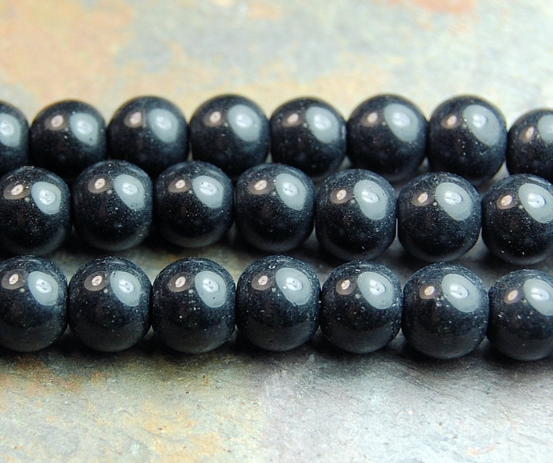 Black Obsidian (natural), 4mm,6mm,8mm,10mm round-full strand
