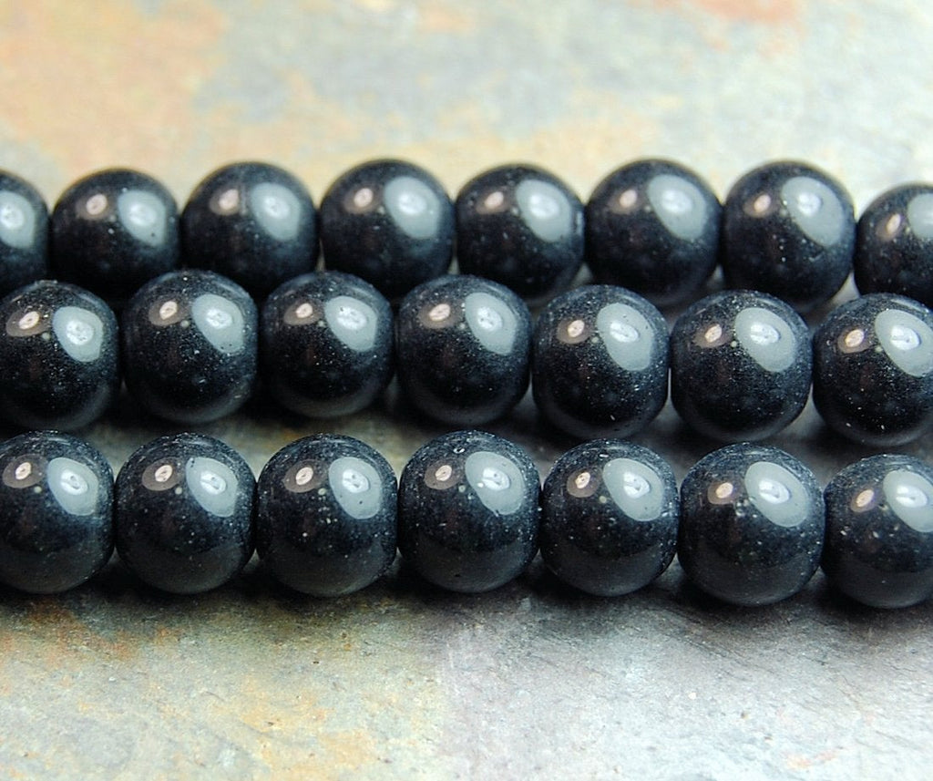 Black Obsidian (natural), 4mm,6mm,8mm,10mm round-full strand