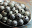Gunmetal Grey Stardust covered Brass 8mm Beads- 25