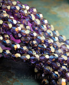 Bronze Illusion Czech Glass Bead 6mm Faceted Round - 25 Pc