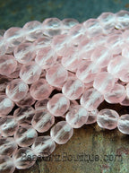 Matte Rosaline Pink Crystal Czech Glass Bead 6mm Round - 25 Pc