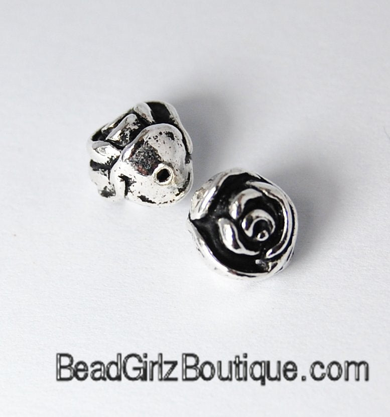 TierraCast Antique Silver Rose Beads -2