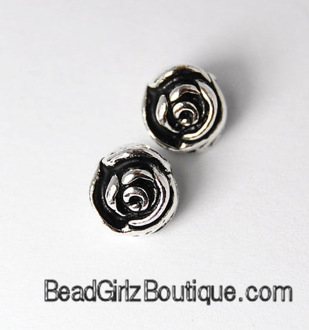 TierraCast Antique Silver Rose Beads -2