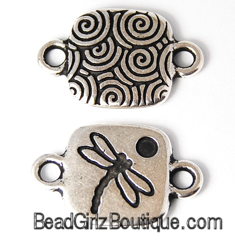 TierraCast Antique Silver Dragonfly Link -1