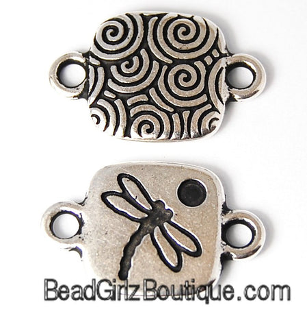 TierraCast Antique Silver Dragonfly Link -1