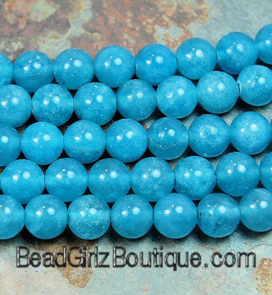 Blue Sponge Quartz, 6mm, 8mm Round -15 inch
