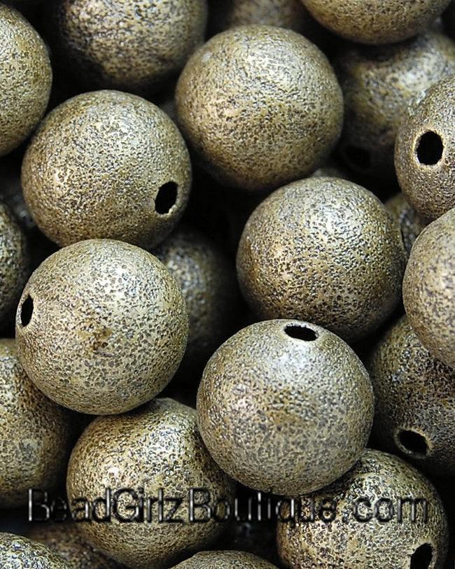 Antique Bronze 12mm Stardust Beads -10 Main Image