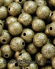 Antique Bronze Stardust covered Brass 10mm Beads- 20