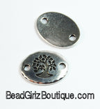 TierraCast Antique Silver Bird In A Tree Link -1