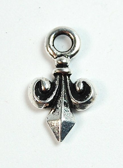 TierraCast Antique Silver (plated) Fleur De Lis Charm Hover Image