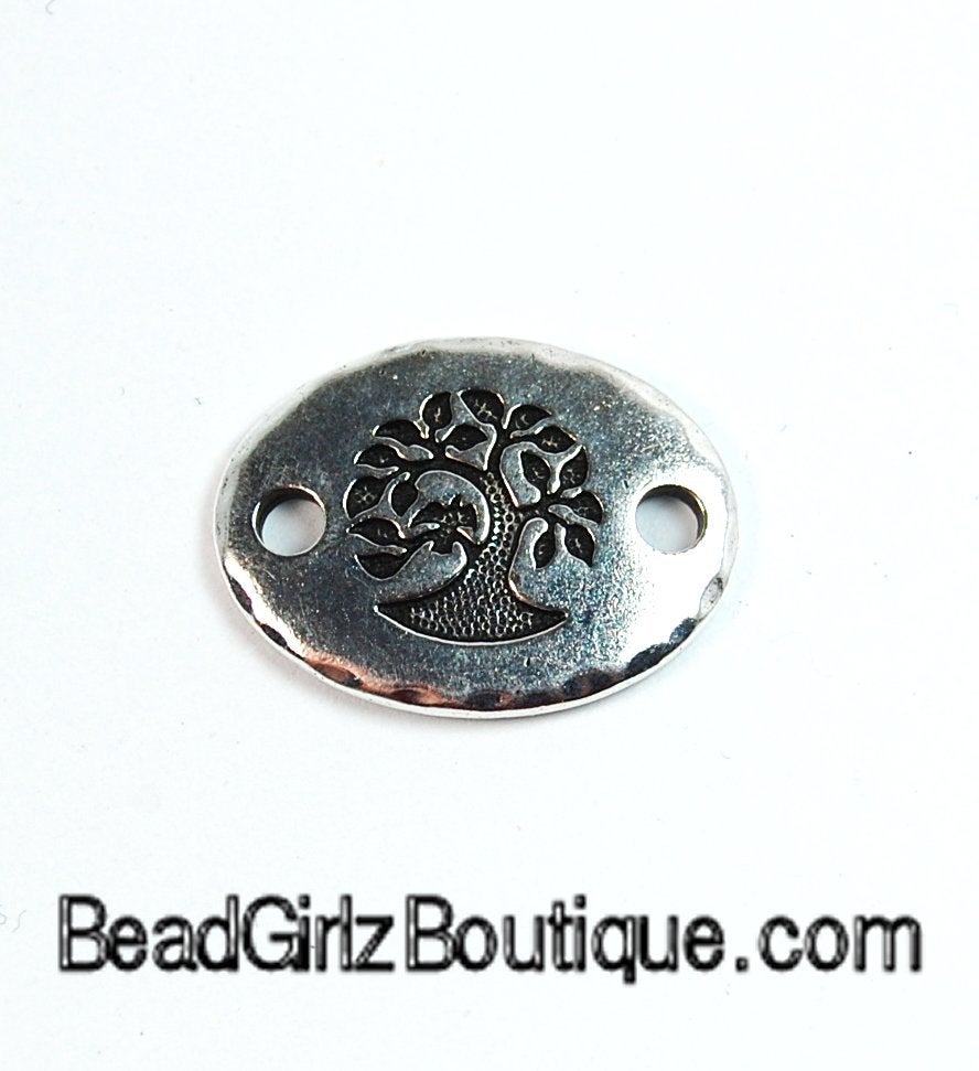 TierraCast Antique Silver Bird In A Tree Link -1