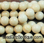 Fossil Beads, 4mm, 6mm, 8mm, 10mm, 12mm Fossil Stone in Natural -15.5 inch strand