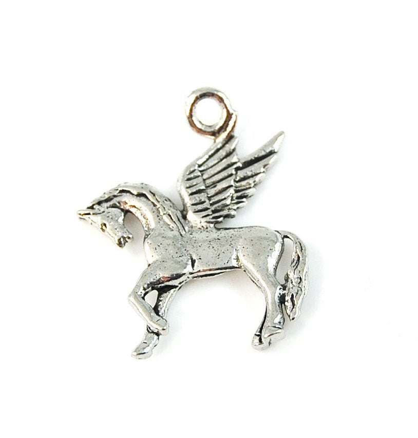 Pegasus Silver Pewter Charm -1