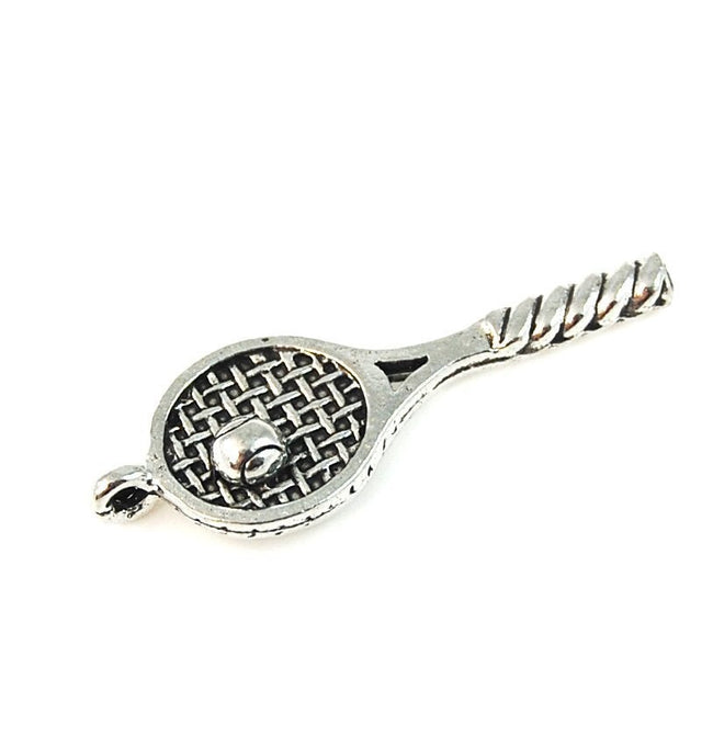 Tennis Racquet Pewter Charm -1 Main Image