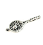 Tennis Racquet Pewter Charm -1
