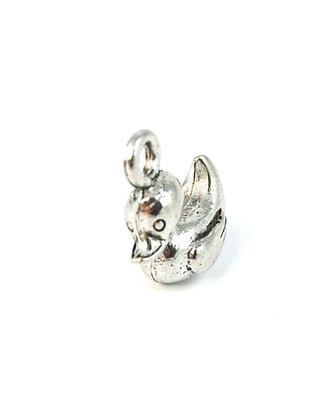 Rubber Duck Silver Pewter Charm -1 Main Image