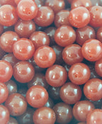 Czech Glass 10mm Carnelian Round smooth Druk Beads -20