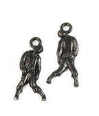 TierraCast Antique Black Oxide Zombie Halloween Charm 13x26mm