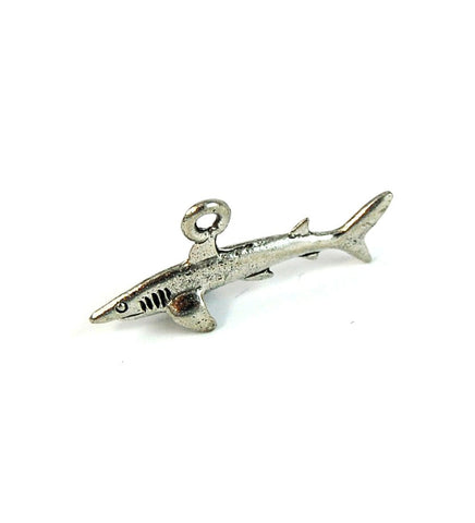 Shark Silver Pewter Charm -1