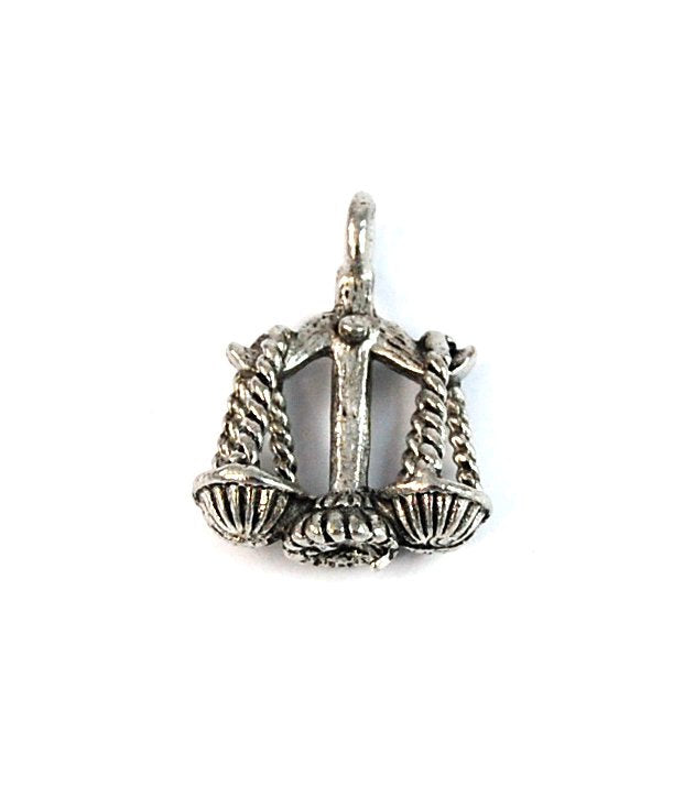 Libra Scales Zodiac Silver Pewter Charm -1