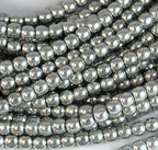 4mm Czech Silver Druk Beads -100