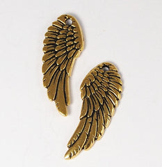 TierraCast Antique Gold Angel Wing Charm
