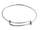 Adjustable Stainless Steel Bangle Bracelet, small 60mm SINGLE LOOP