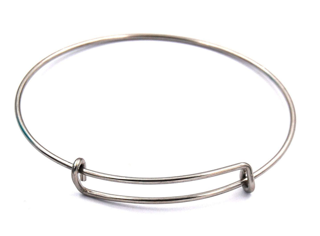 Adjustable Stainless Steel Bangle Bracelet, small 60mm SINGLE LOOP
