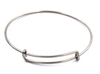 Adjustable Stainless Steel Bangle Bracelet, small 60mm SINGLE LOOP