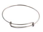 Adjustable Stainless Steel Bangle Bracelet, small 60mm SINGLE LOOP