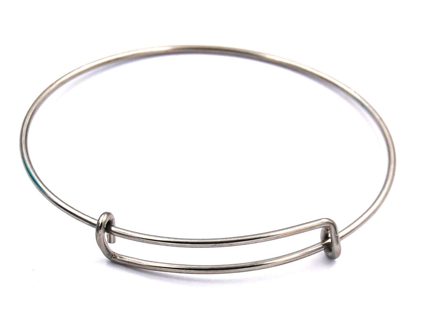 Adjustable Stainless Steel Bangle Bracelet, small 60mm SINGLE LOOP