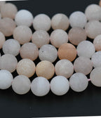6mm 8mm 10mm Matte Peach Aventurine Matte Round Beads