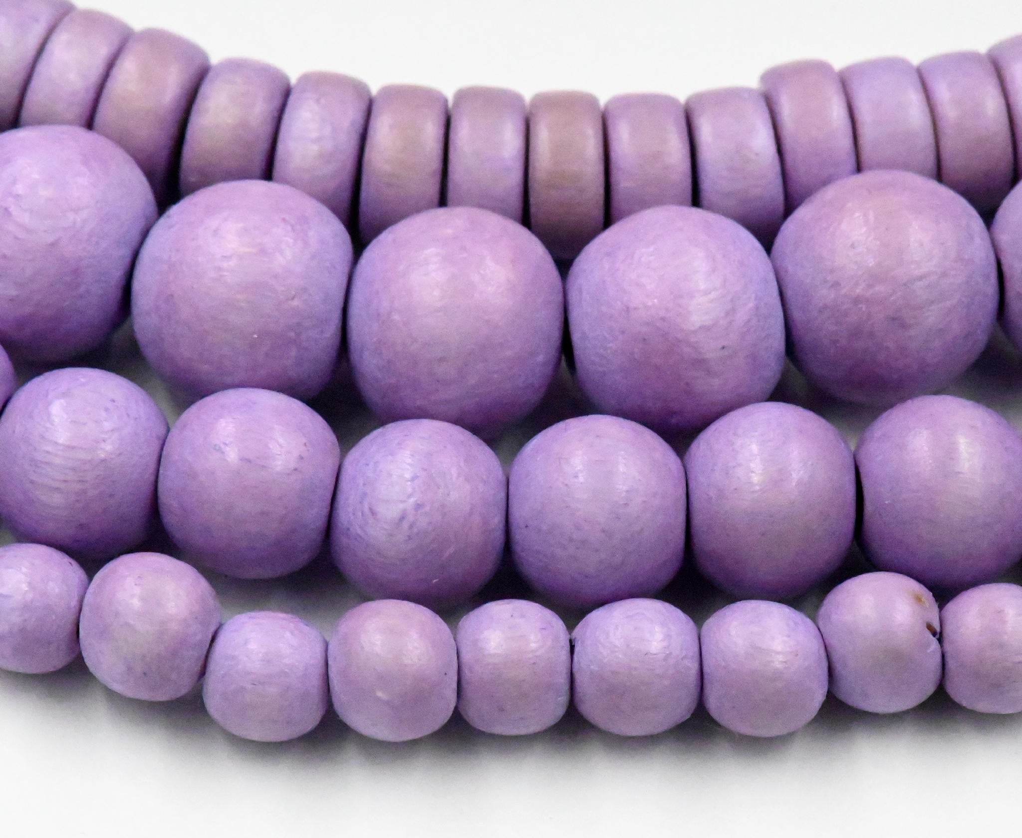 French Violet Purple Beads 6mm 8mm 10mm 8x4 Rondelle Wood beads -16 inch strand