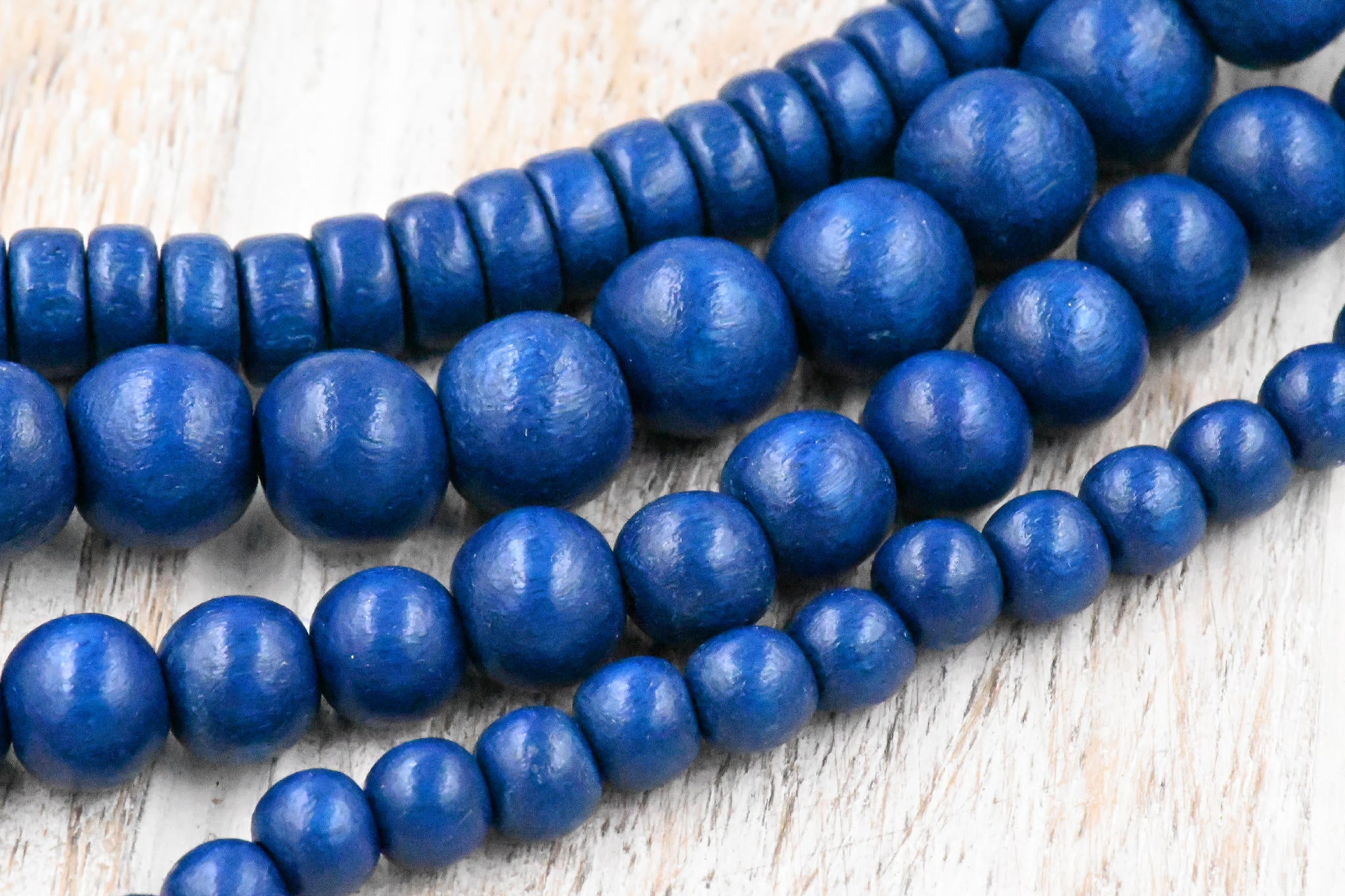 Blueberry Blue Beads 6mm 8mm 10mm Wood beads -16 inch strand