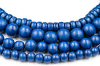 Blueberry Blue Beads 6mm 8mm 10mm Wood beads -16 inch strand
