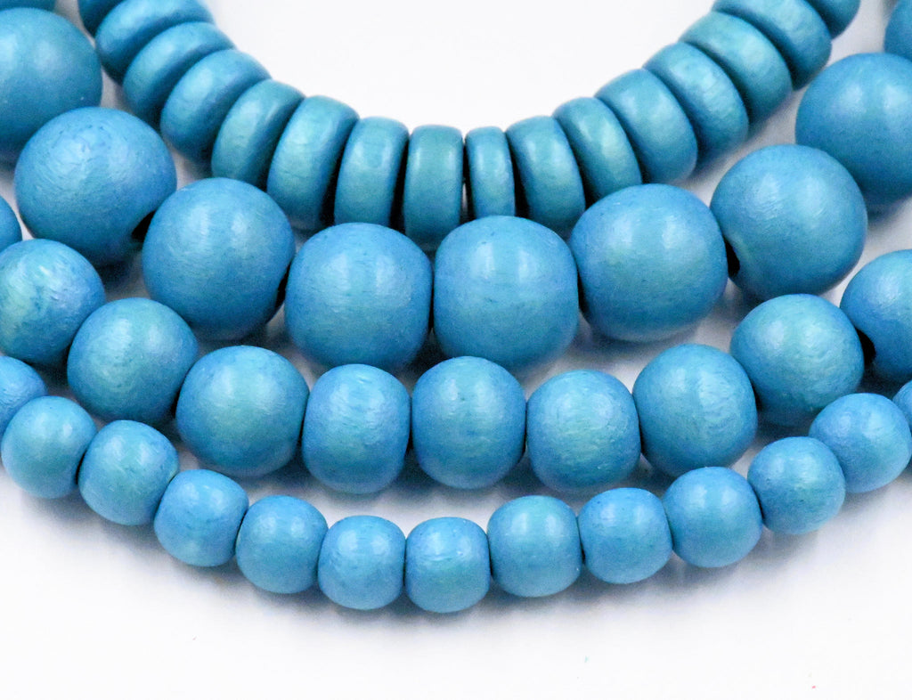 Bayberry Blue Beads 6mm 8mm 10mm Wood beads -16 inch strand