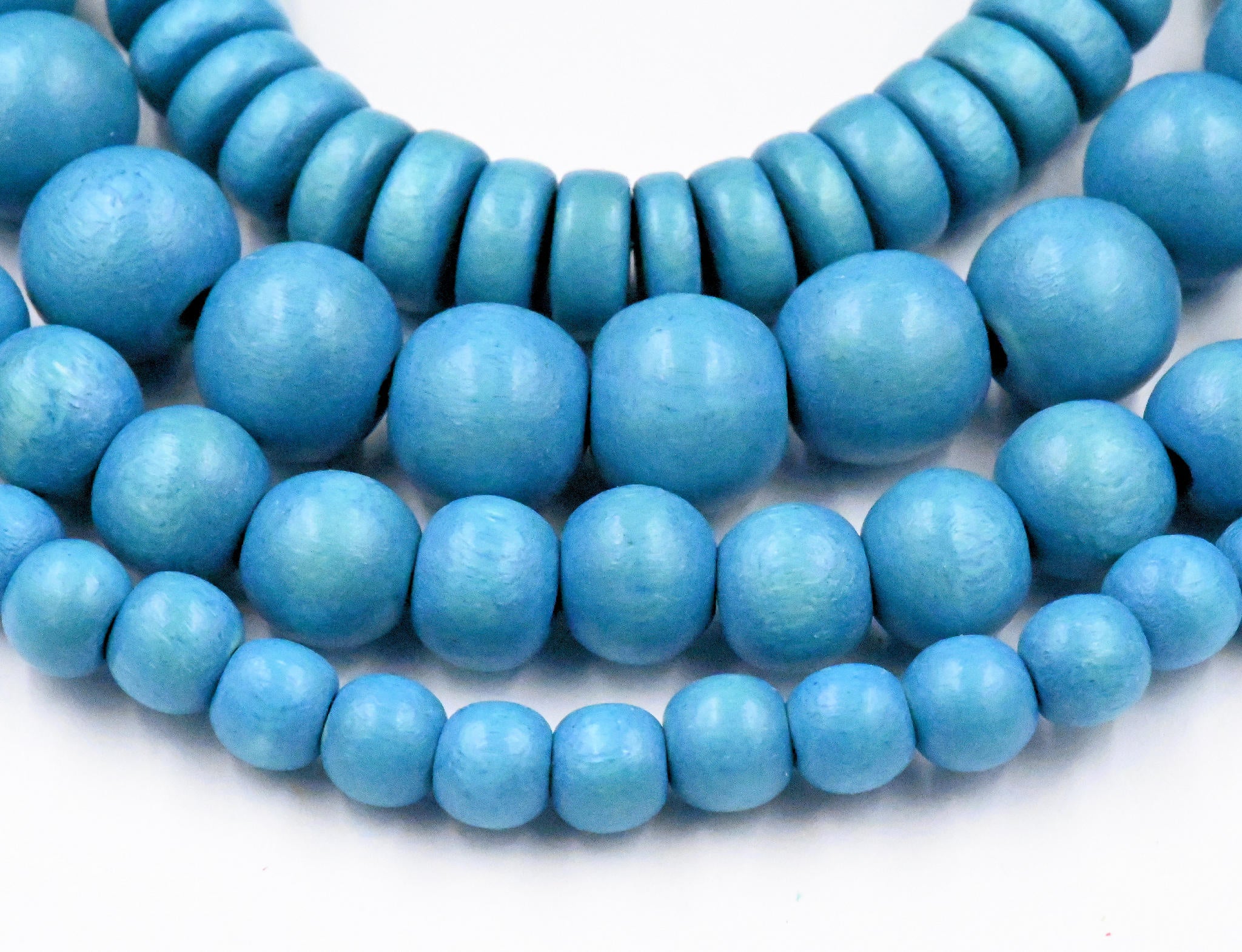 Bayberry Blue Beads 6mm 8mm 10mm Wood beads -16 inch strand