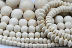 White Wood Beads